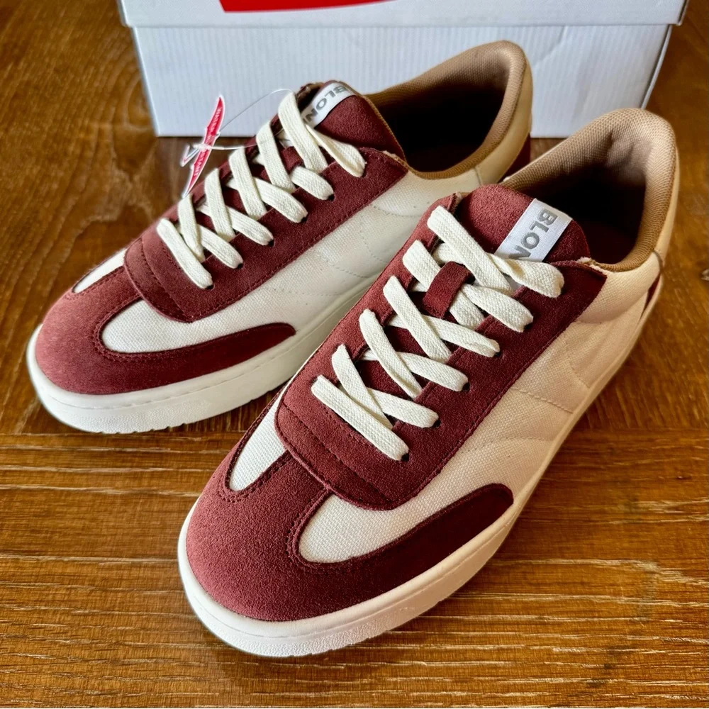 NIB rusty red Blondo Kamari lace up sneakers 8M - Picture 4 of 14